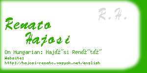 renato hajosi business card